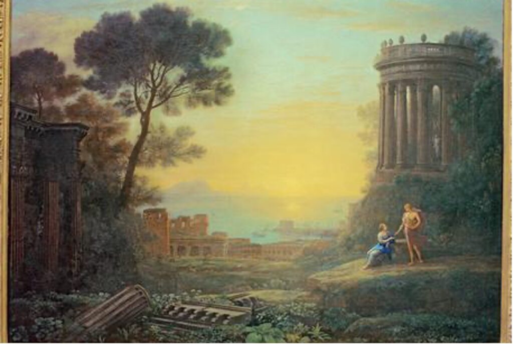 Claude Lorrain, Coastal Landscape with the Cumaean Sibyl, 1655